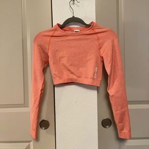 GymShark Adapt Marl seamless long sleeve crop top